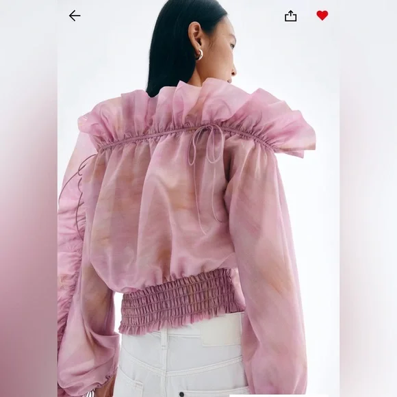 H&M Light Purple Ruffle Blouse - Picture 3 of 10